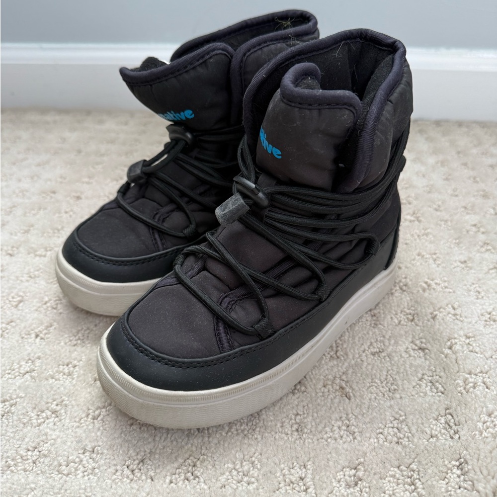 Native Kids Black and White Boots
